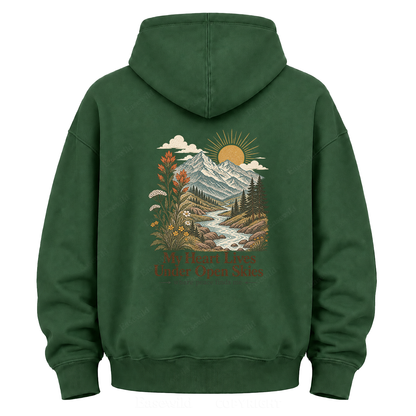 Where Peace Finds Me Vintage Mountain Graphic Hoodie