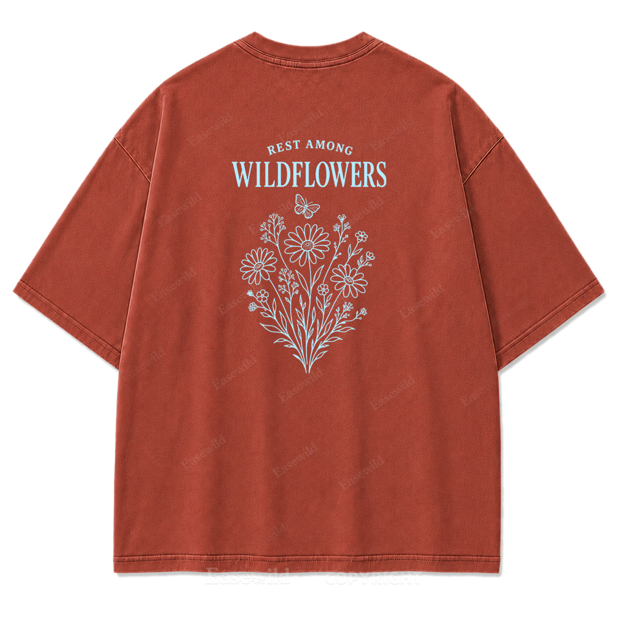T-Shirt mit Wildblumen-Grafikdruck „Rest Among Wildflowers“