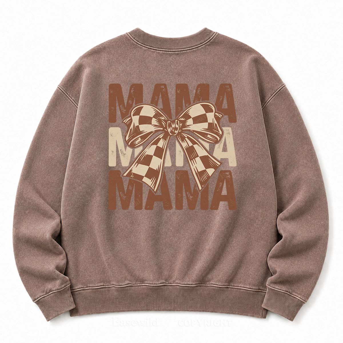 MAMA Bow Washed Graphic Sweatshirt