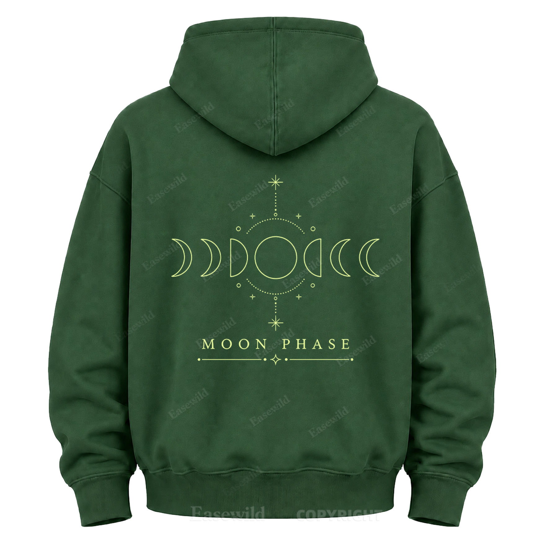 Kapuzenpullover mit Mondphasengrafik