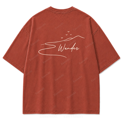 Where the Road Softens Washed Print Tee