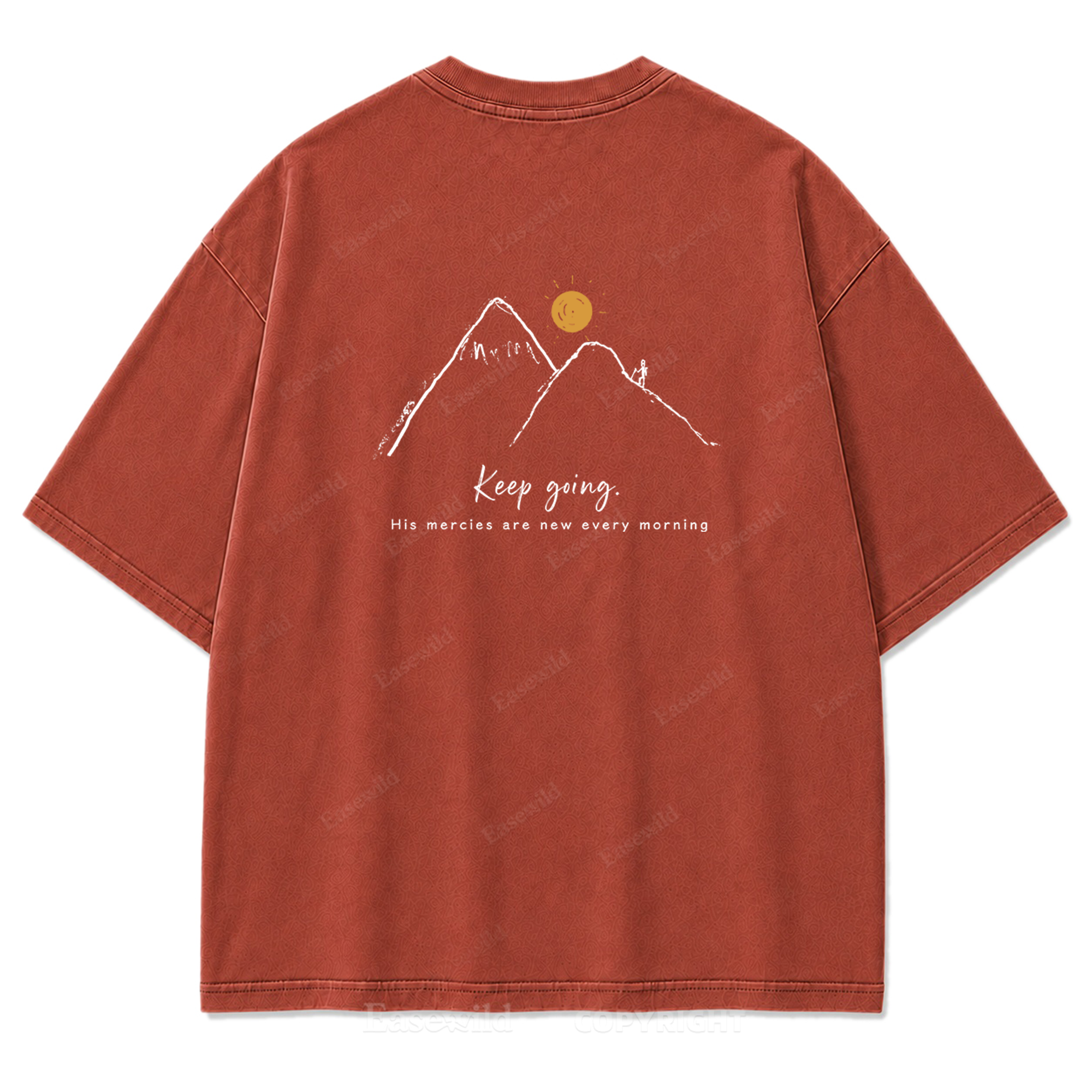 Keep Going Mountain Washed Print Tee