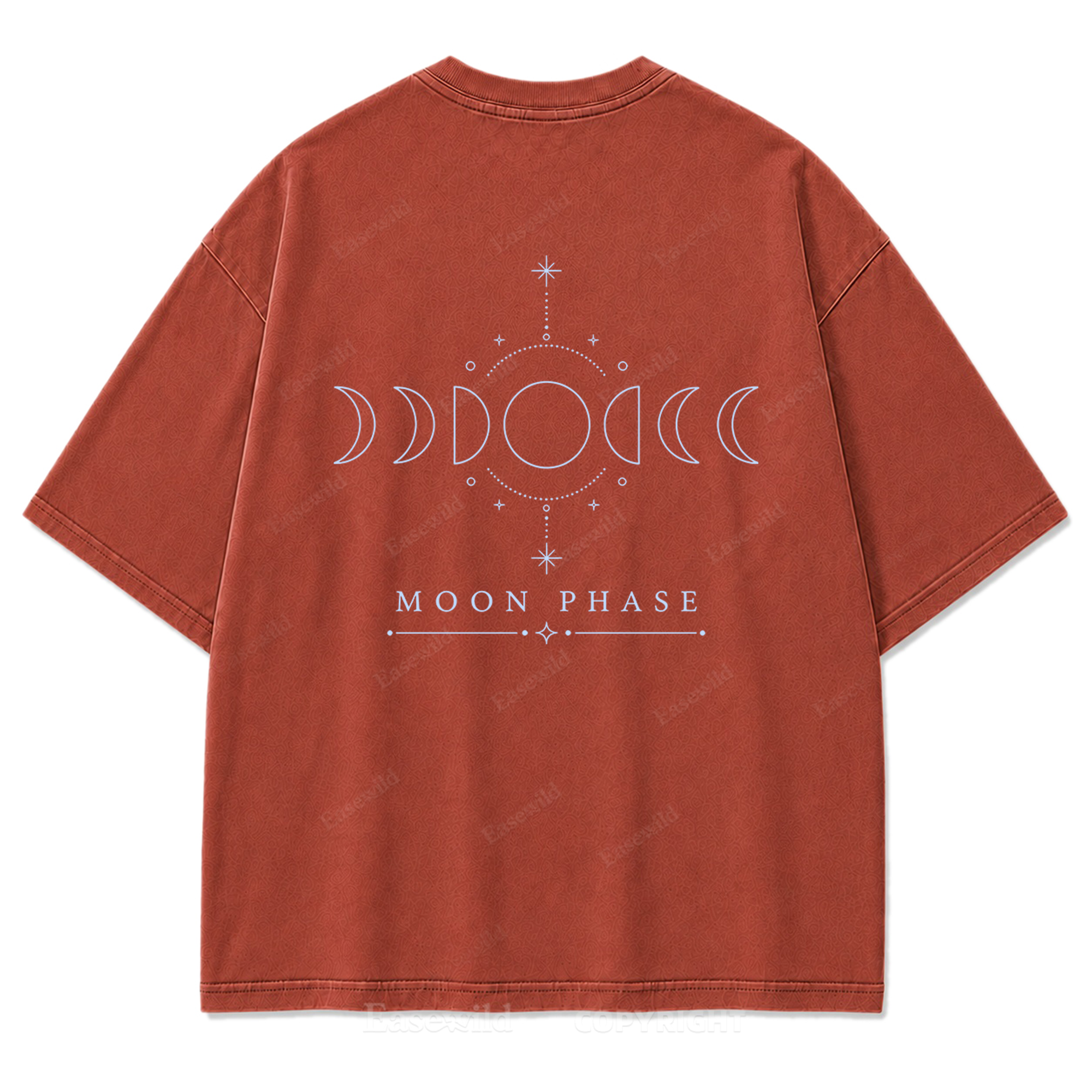 Moon Phase Minimal Washed Print Tee