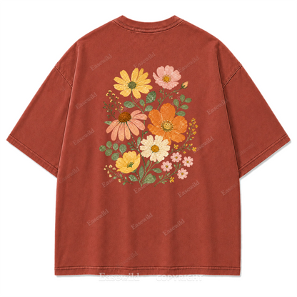 Pastel Wildflower Washed Print Tee