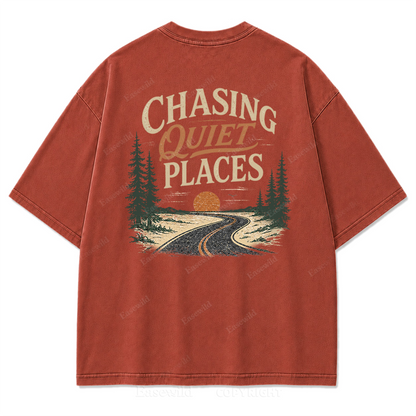 Chasing Quiet Places Washed Print Tee