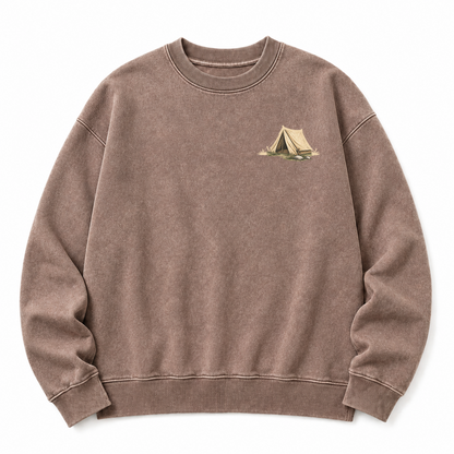 Camp Coffee Mornings Washed Graphic Sweatshirt
