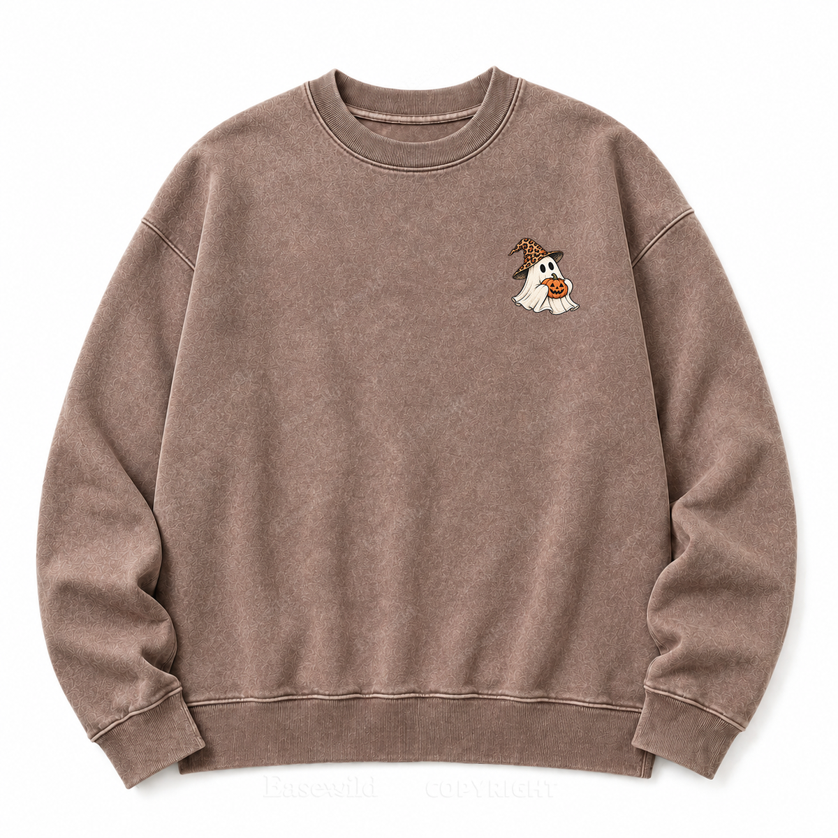Just Here For The Boos Halloween Ghost Washed Sweatshirt