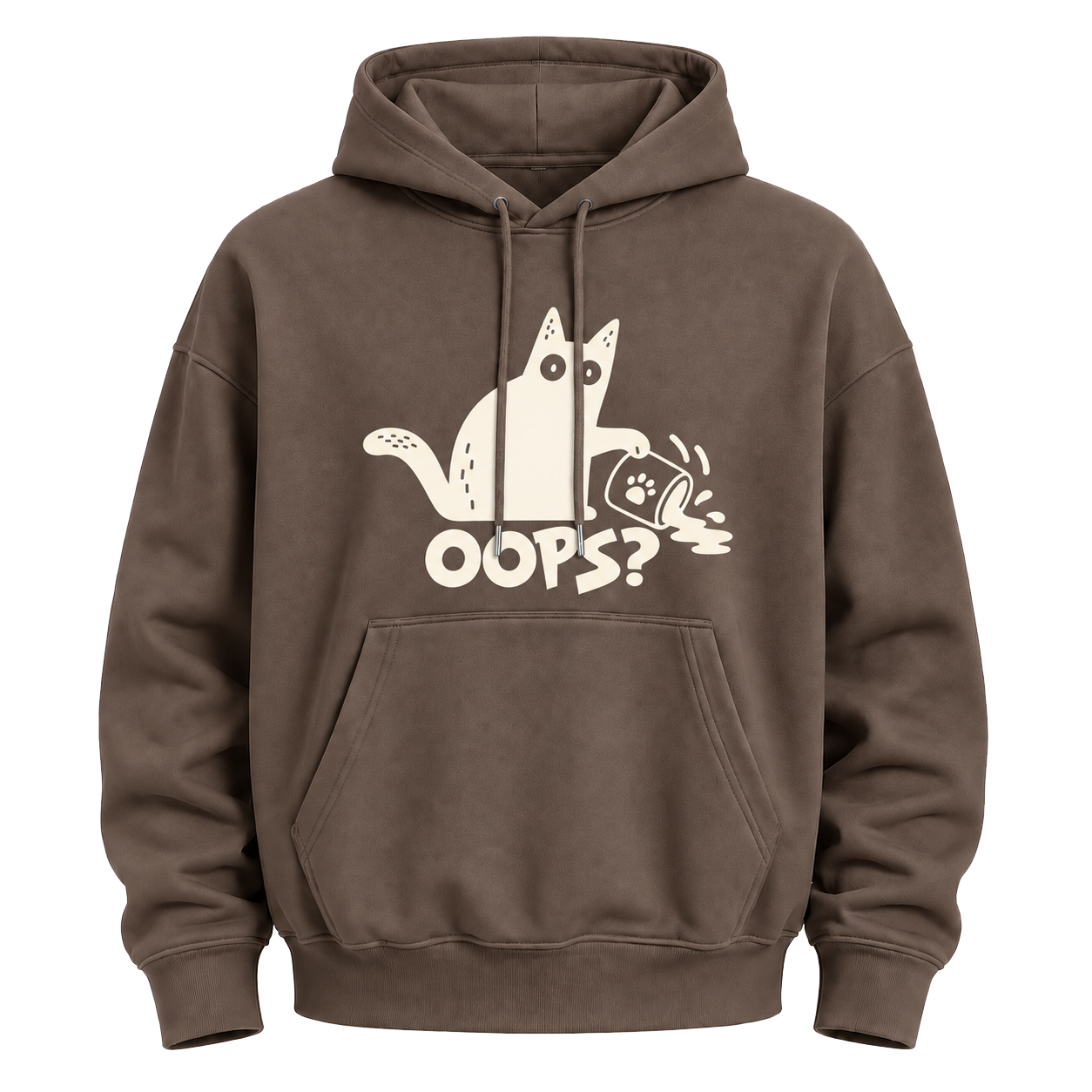 Oops! Clumsy Cat Hoodie – Cute Funny Graphic Sweatshirt