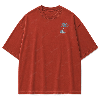 Salty Soul T-Shirt mit Küsten-Print im Used-Look