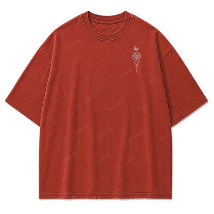 T-Shirt mit Wildblumen-Grafikdruck „Rest Among Wildflowers“