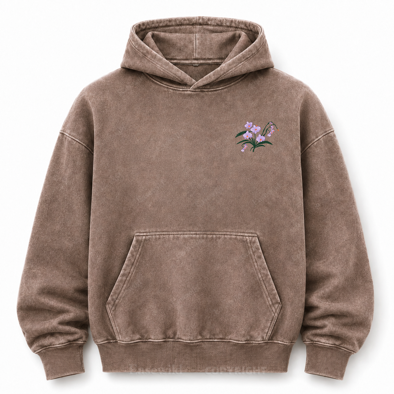 We All Grow Floral Botanical Washed Graphic Hoodie
