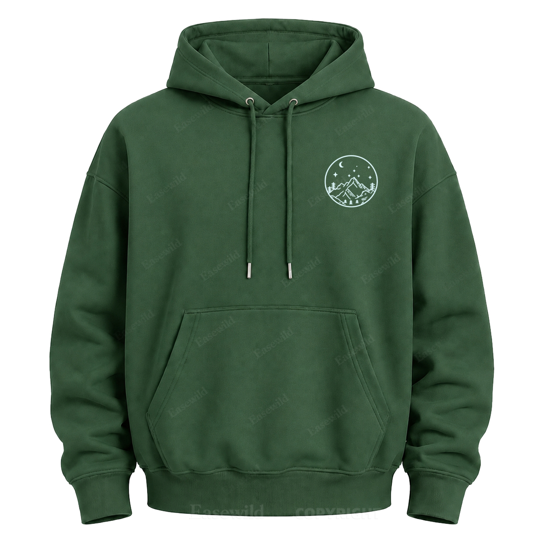 Celestial Mountain Sun & Moon Graphic Hoodie