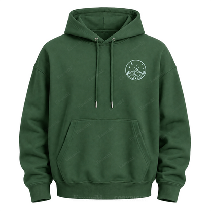 Celestial Mountain Sun & Moon Graphic Hoodie
