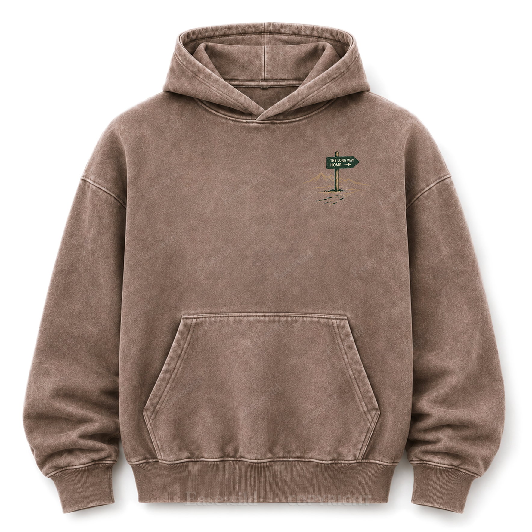 Take the Long Way Home  Washed Graphic Hoodie