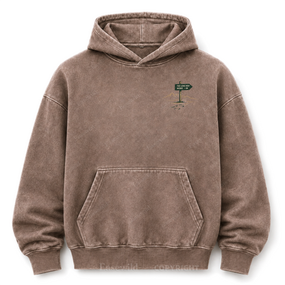 Take the Long Way Home  Washed Graphic Hoodie
