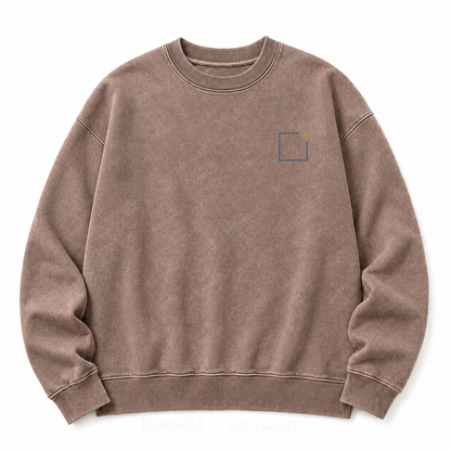 "Don't Box Me In" Graphic Washed Sweatshirt