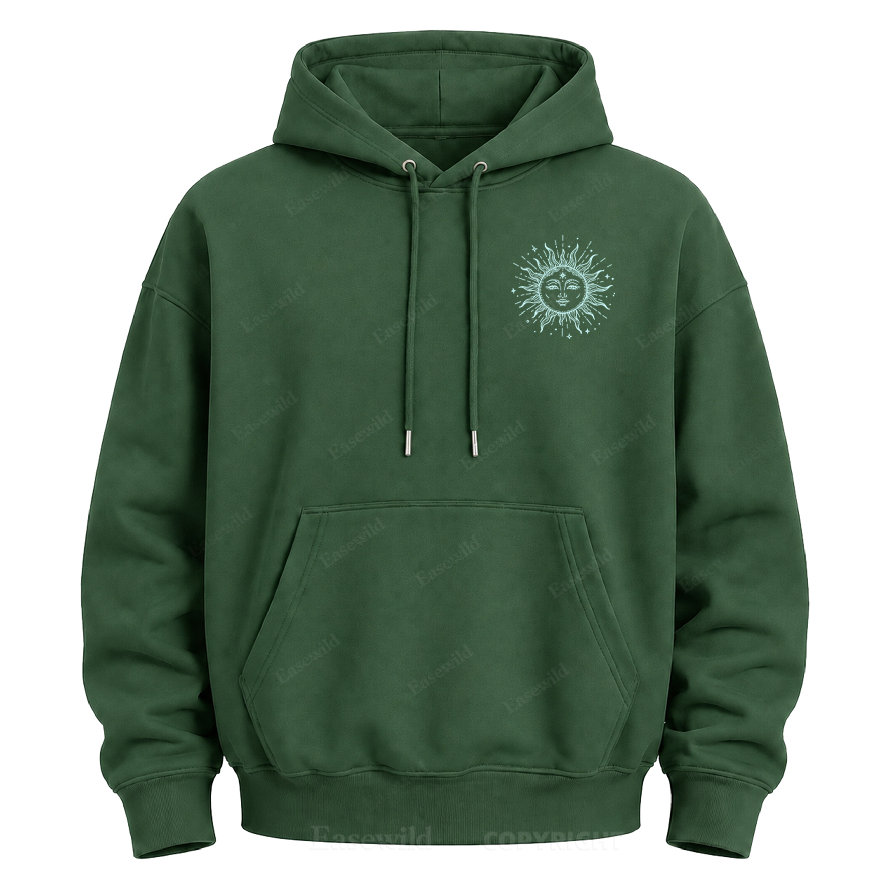 Sonne & Mond "Celestial Washed" Grafik-Kapuzenpullover