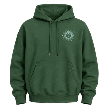 Sonne & Mond "Celestial Washed" Grafik-Kapuzenpullover
