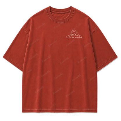 Called Back to the Outside Washed Print Tee