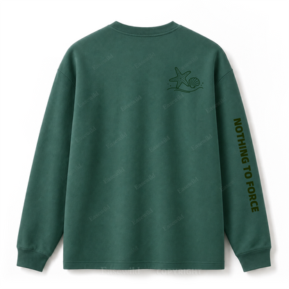 Ocean Breeze Wave Washed Graphic Long Sleeve Tee