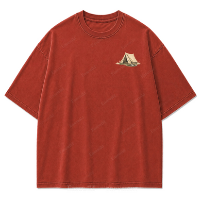 T-Shirt mit Lakeside Coffee Washed Print