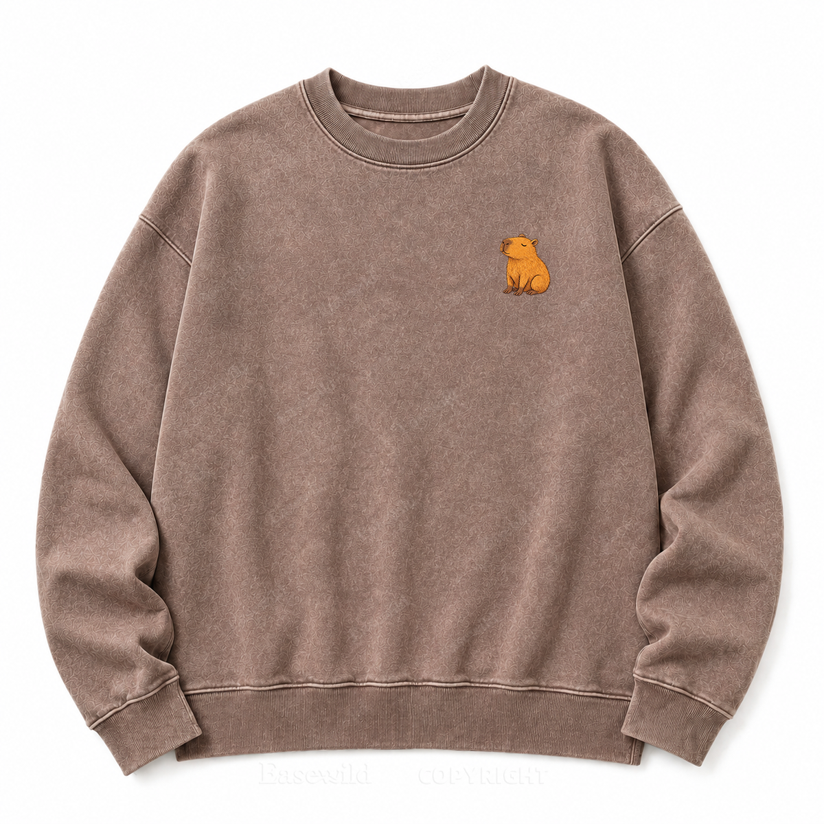 Nothing Urgent Here – Cozy Capybara Washed Sweatshirts