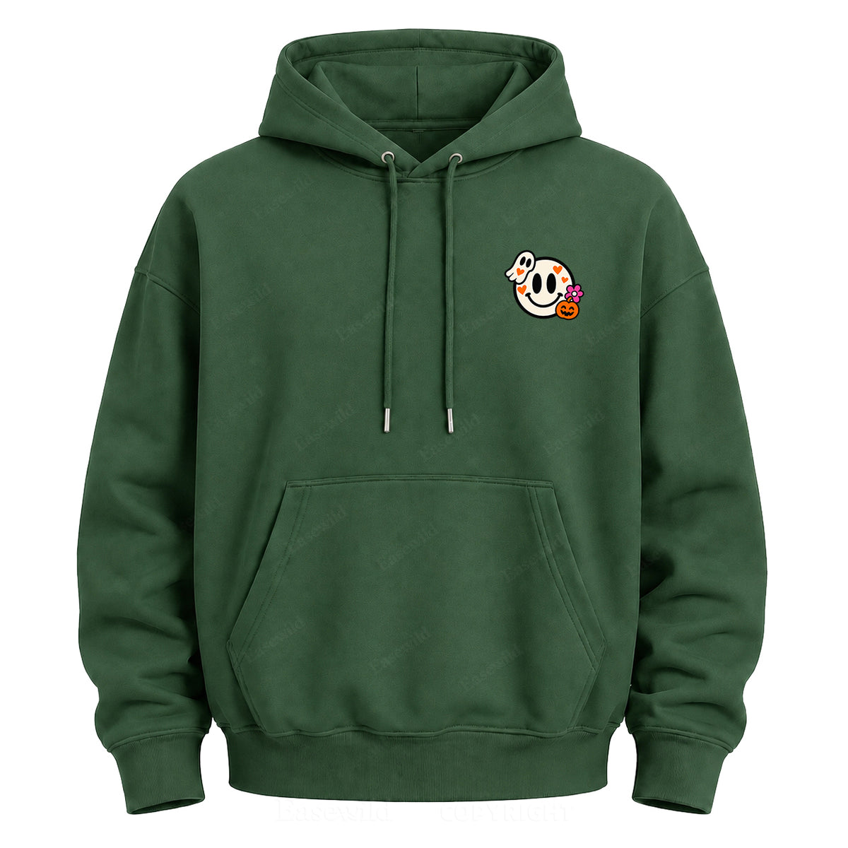 Halloween Smiley Ghost Graphic Hoodie