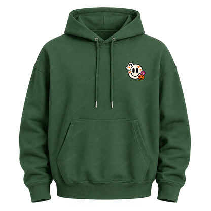 Halloween Smiley Ghost Graphic Hoodie