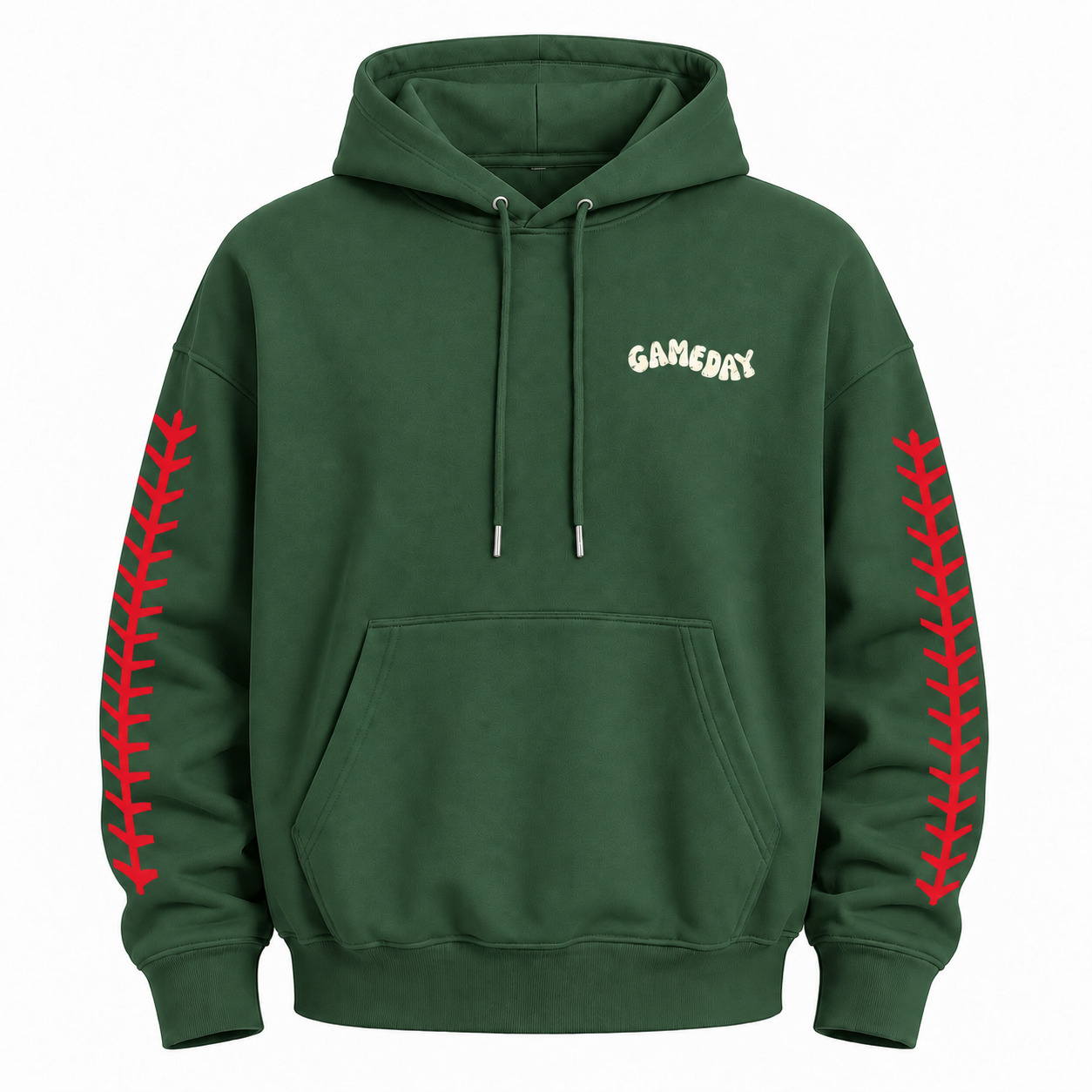 Game Day Baseball Stitch Graphic Hoodie