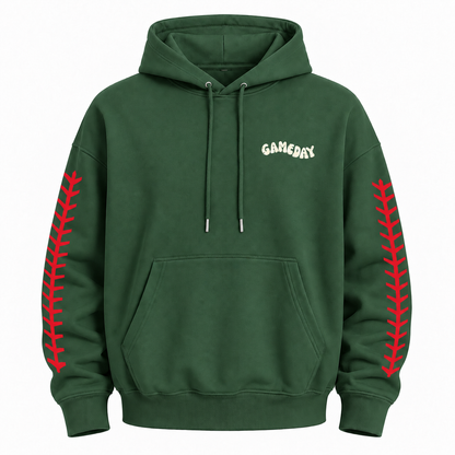 Game Day Baseball Stitch Graphic Hoodie