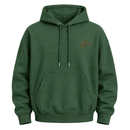 Meet Me Where the Pines Whisper Vintage Woodland Graphic Hoodie