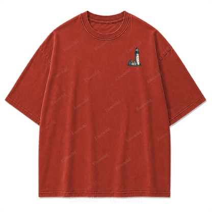 Salt Air Lighthouse Washed Print Tee