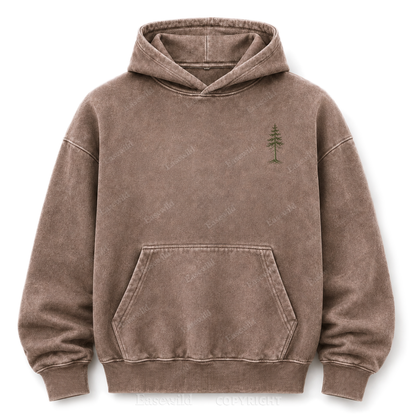 Wild in Quiet Ways Vintage Pine Washed Graphic Hoodie