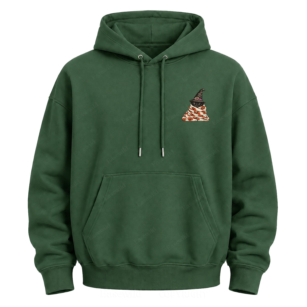 Low Battery High Spooky Black Cat Halloween Graphic Hoodie
