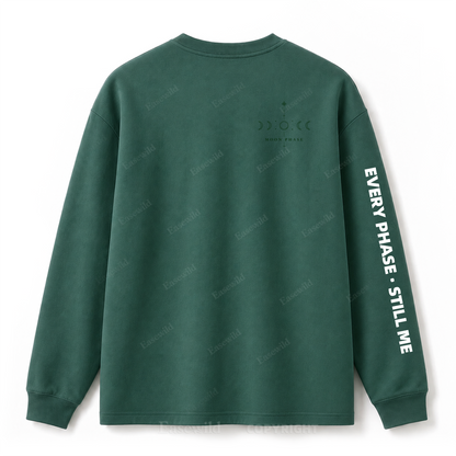 Moon Phase Celestial Graphic Long Sleeve Tee