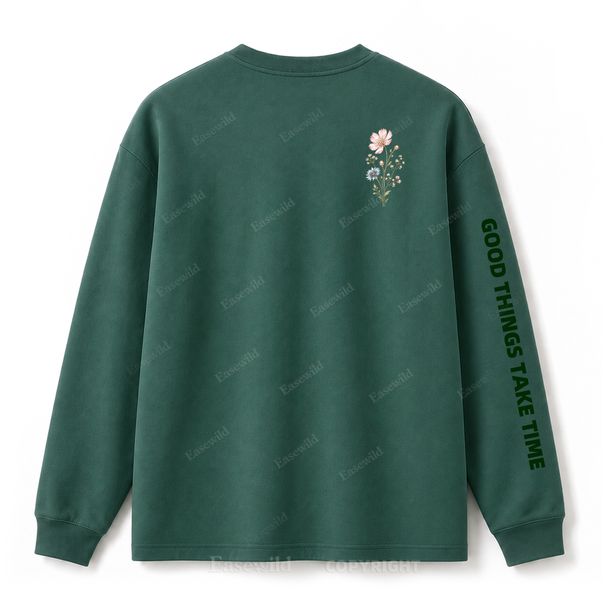 Langarmshirt mit „Keep Growing Wildflower Graphic“-Aufdruck