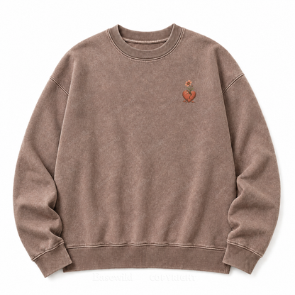 Bloom Through Broken Washed Sweatshirts