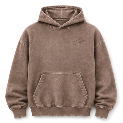 Go Where You Feel Truly Alive Washed Graphic Hoodie