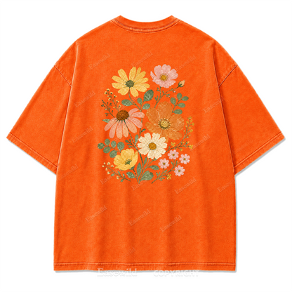Pastel Wildflower Washed Print Tee