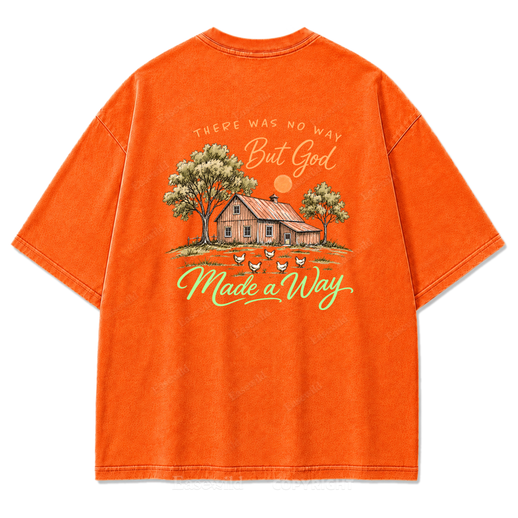 There Was No Way But God Made a Way Washed Print Tee