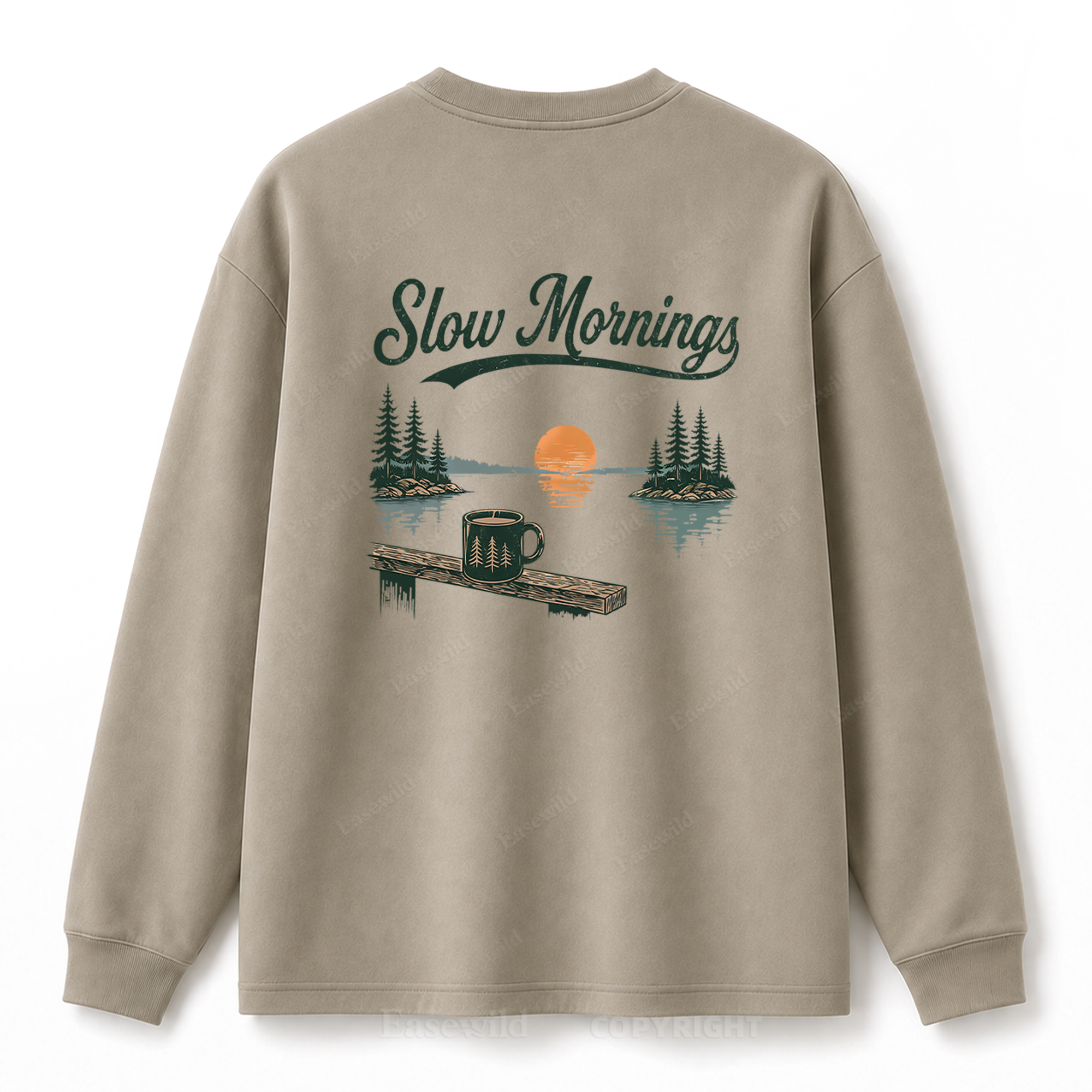 Slow Mornings Graphic Long Sleeve Tee