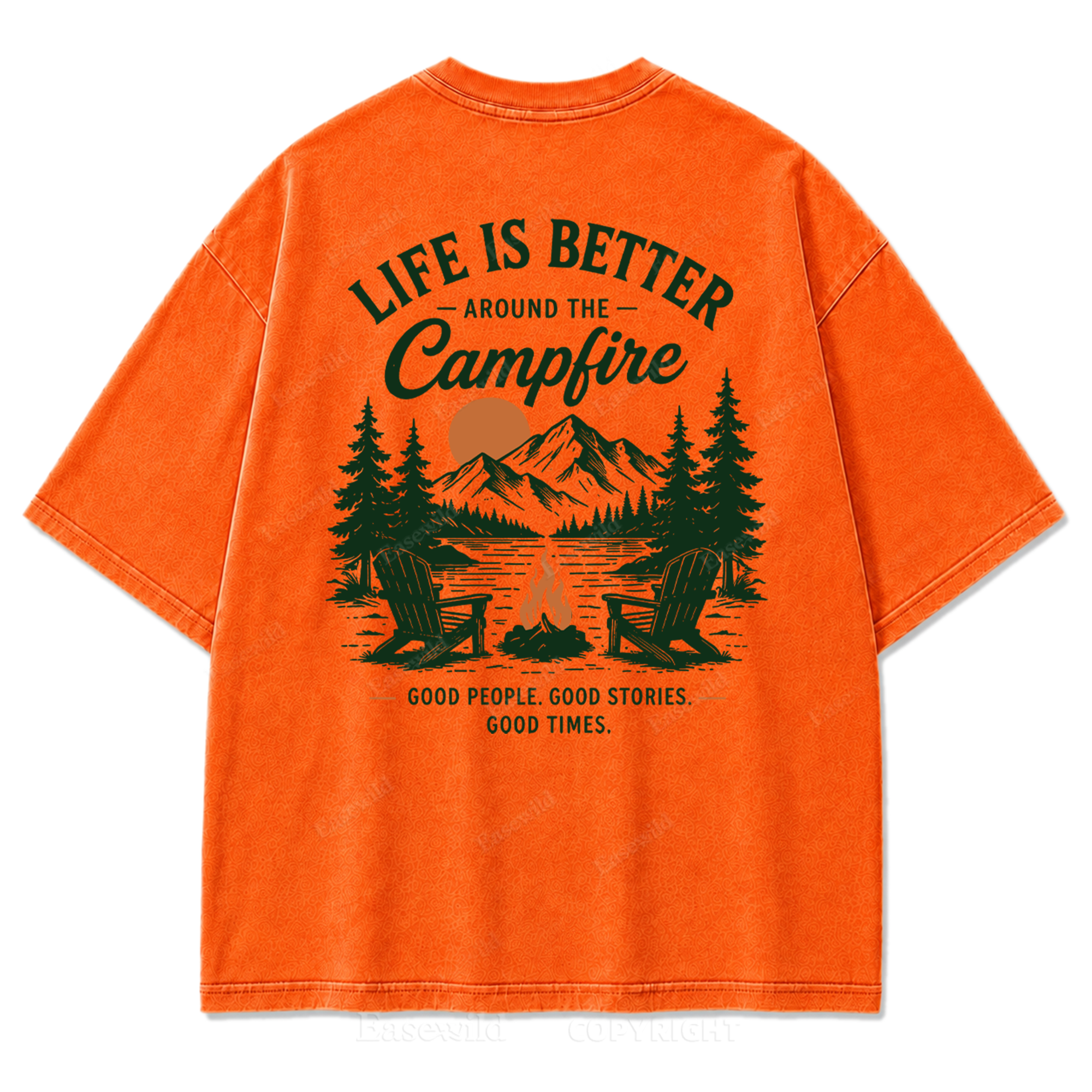 Campfire Evenings Outdoor Washed Print Tee