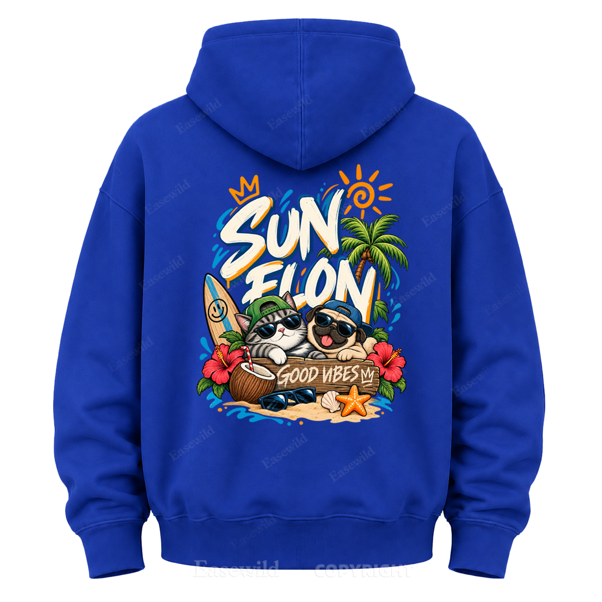 Sun Flow Good Vibes Graphic Hoodie