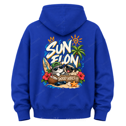 Sun Flow Good Vibes Graphic Hoodie