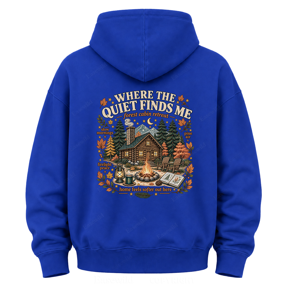 Where the Quiet Finds Me Cabin Graphic Hoodie