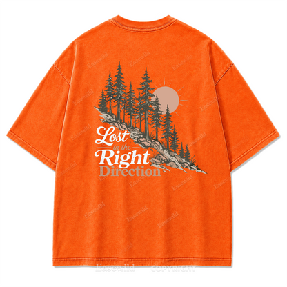 Lost in the Right Direction verwaschenes T-Shirt