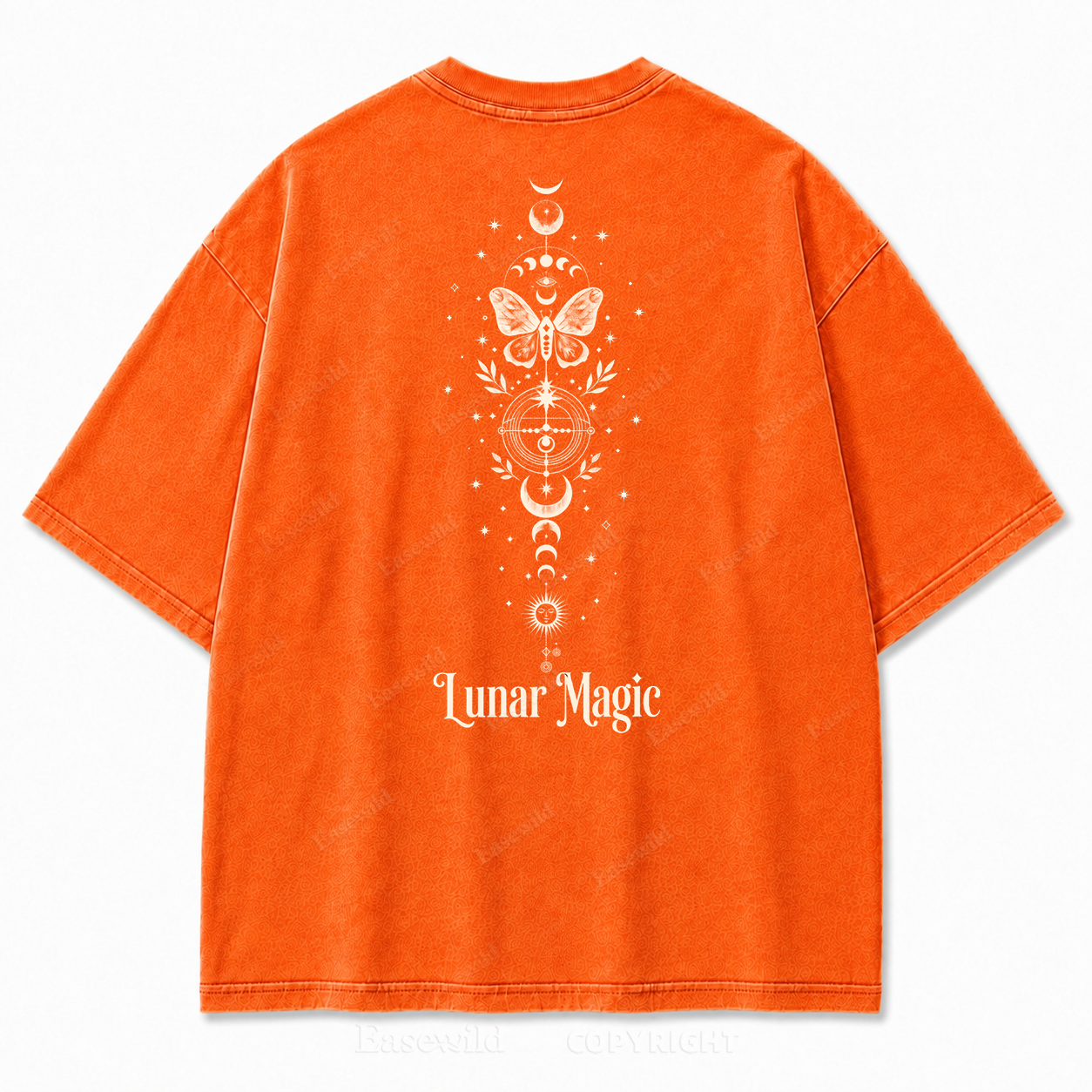 Lunar Magic Celestial Moth Moon‑Phase Graphic Print Tee