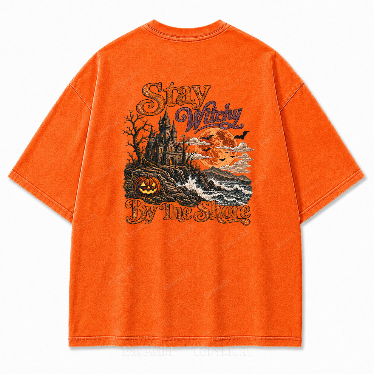 Stay Witchy  Halloween Washed Print Tee