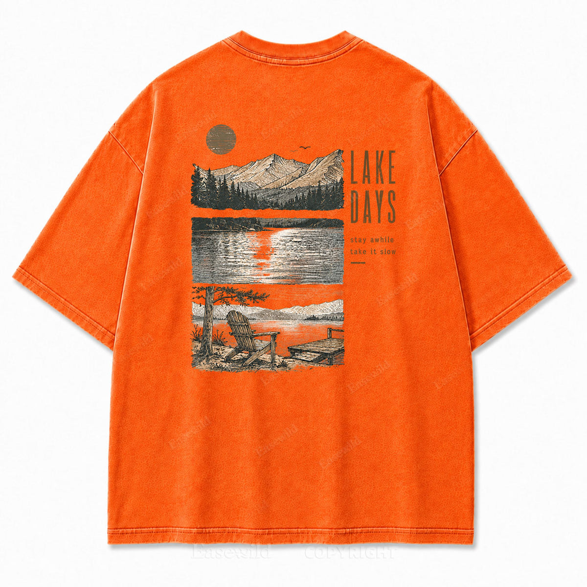 Lake Days Card Washed Graphic Tee