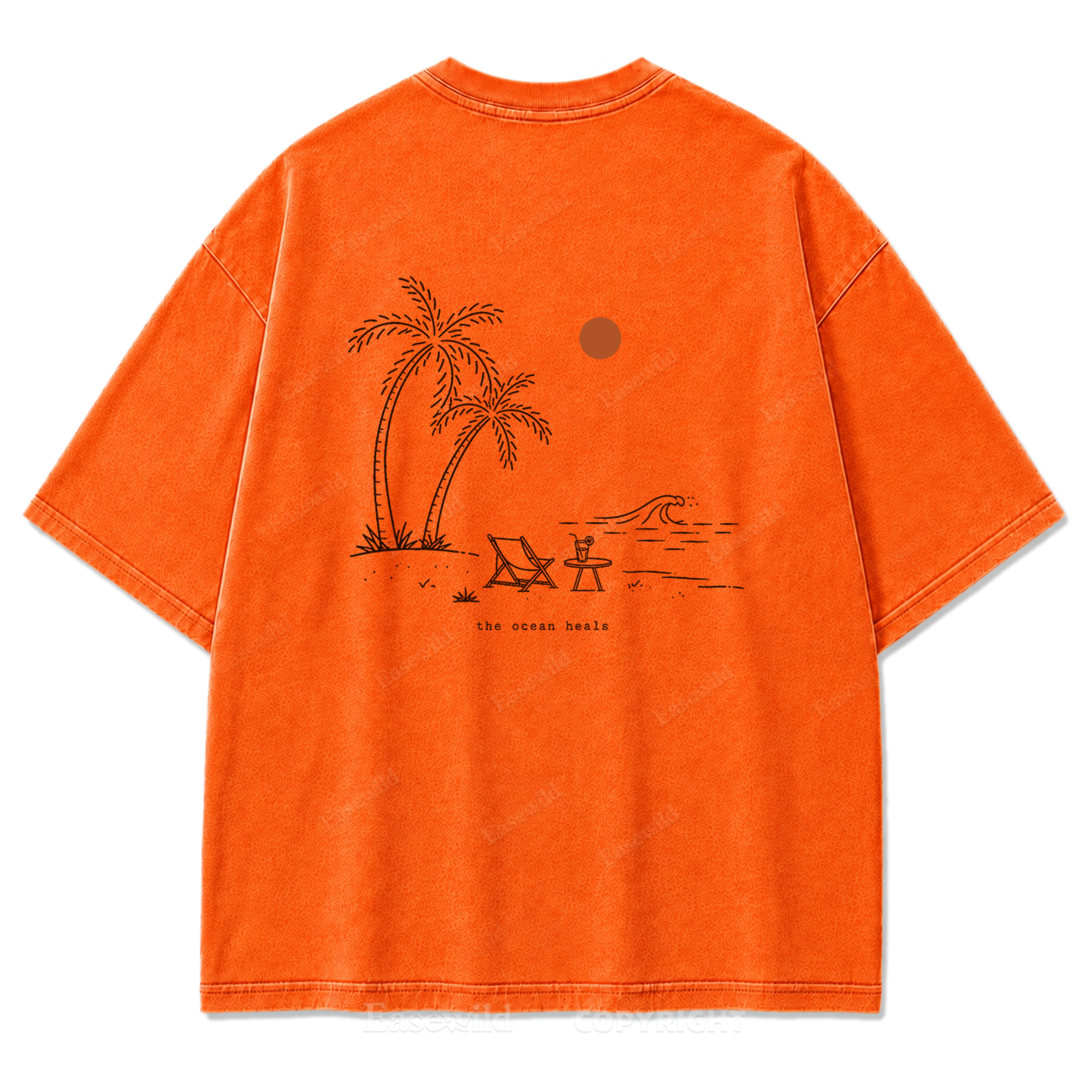 Das Meer heilt T-Shirt mit verwaschenem Aufdruck